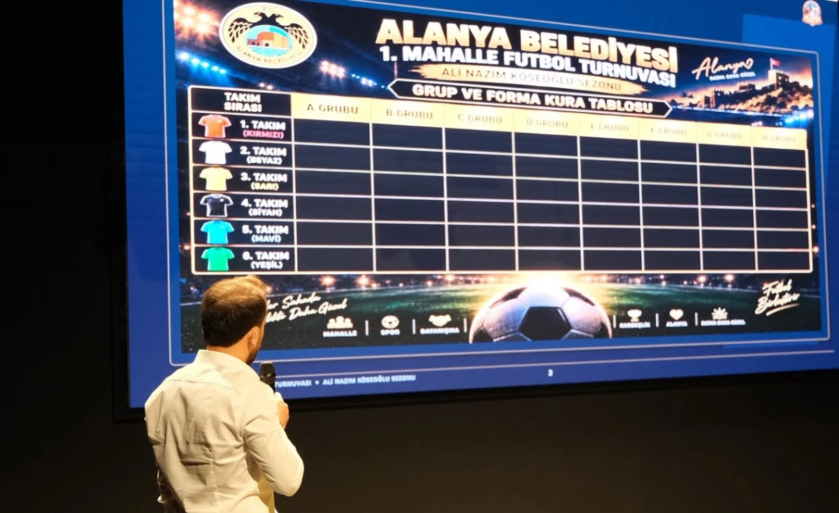 Alanya Mahalle Ligi&rsquo;nde Kura Heyecanı: 44 Takım 8 Grupta M&uuml;cadele Edecek