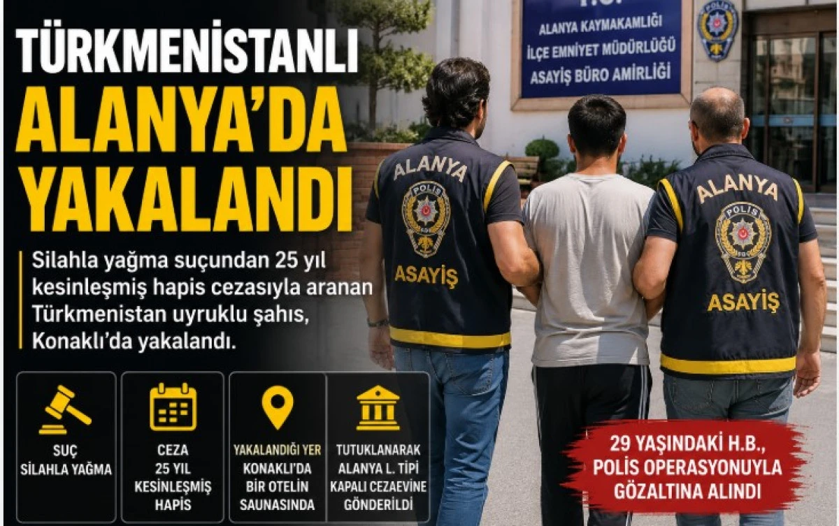 Alanya&rsquo;da 7 Yıl Hapisle Aranan Şahıs AVM&rsquo;de Yakalandı
