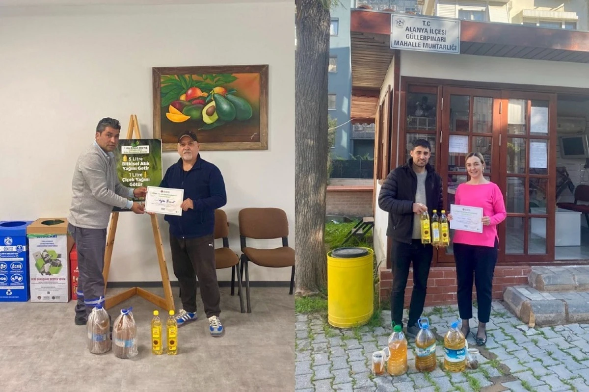 Alanya&rsquo;da Atık Yağ Kampanyası Rekorla Tamamlandı
