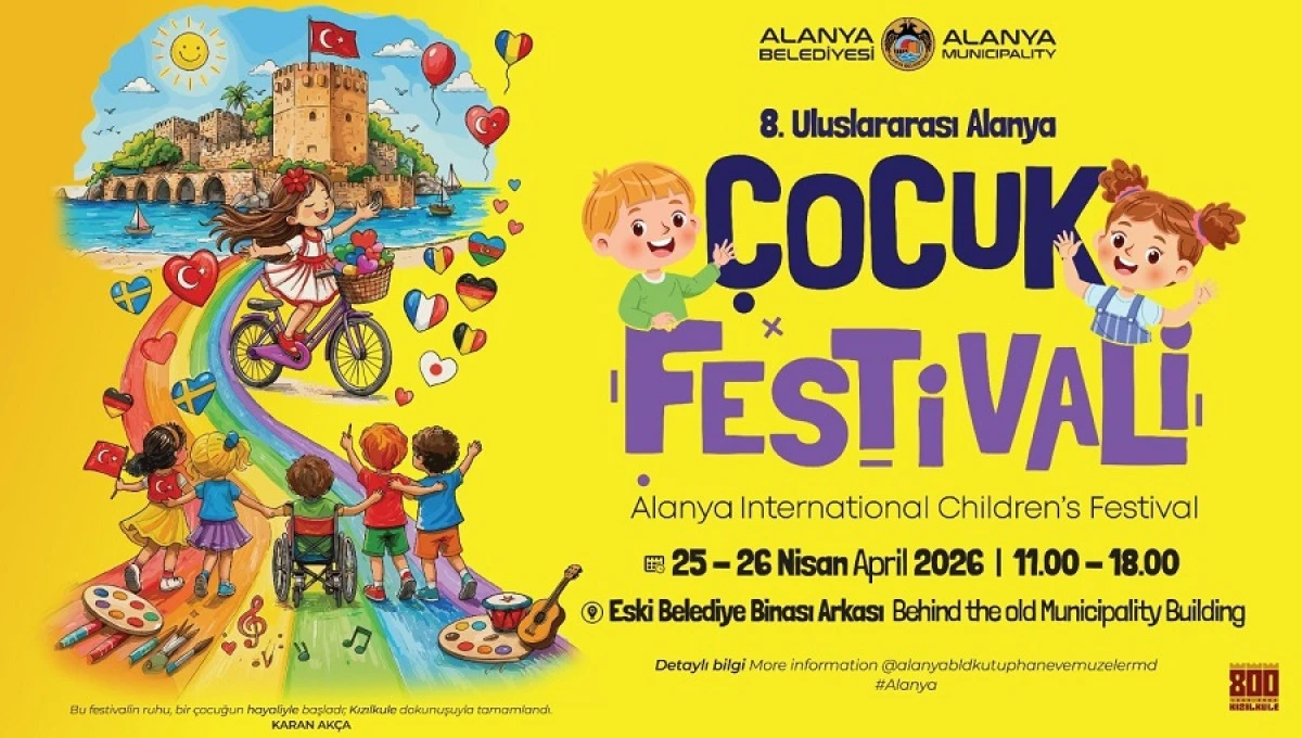 Alanya&rsquo;da &Ccedil;ocuk Festivali Coşkusu Başlıyor