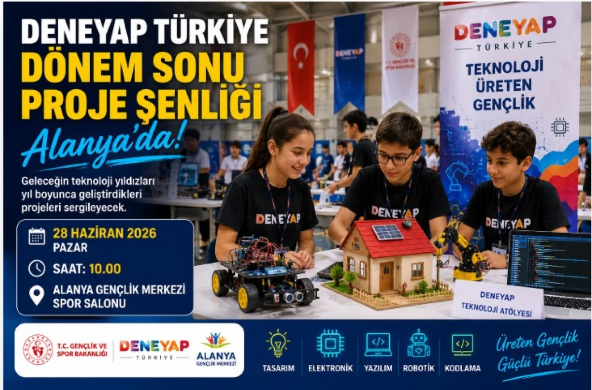 Alanya'da DENEYAP T&uuml;rkiye D&ouml;nem Sonu Proje Şenliği D&uuml;zenlenecek