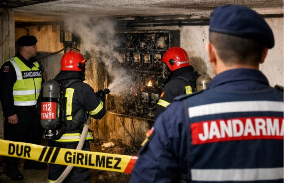 ALANYA&rsquo;DA ELEKTRİK PANOSUNDA &Ccedil;IKAN YANGIN KORKUTTU, İTFAİYE S&Ouml;ND&Uuml;RD&Uuml;