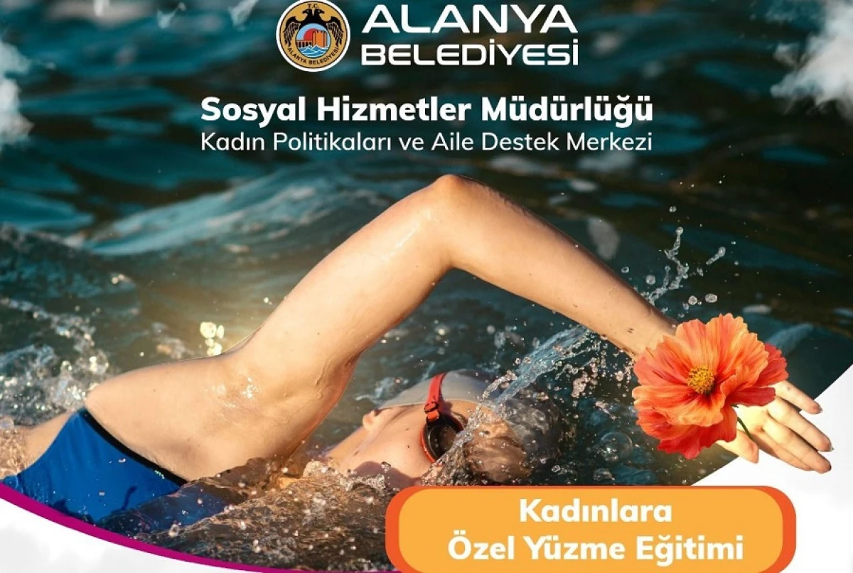 Alanya&rsquo;da Kadınlara &Uuml;cretsiz Y&uuml;zme Kursu Başlıyor