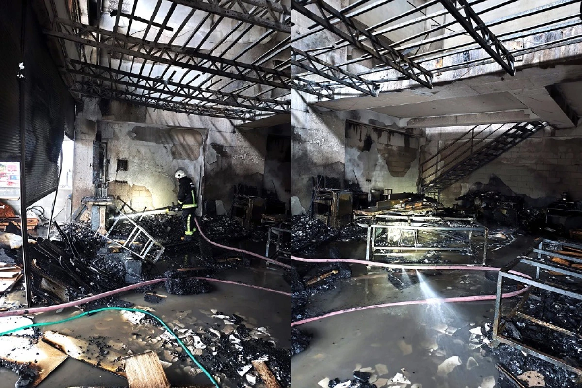 Alanya&rsquo;da Mobilya At&ouml;lyesinde Yangın &Ccedil;ıktı