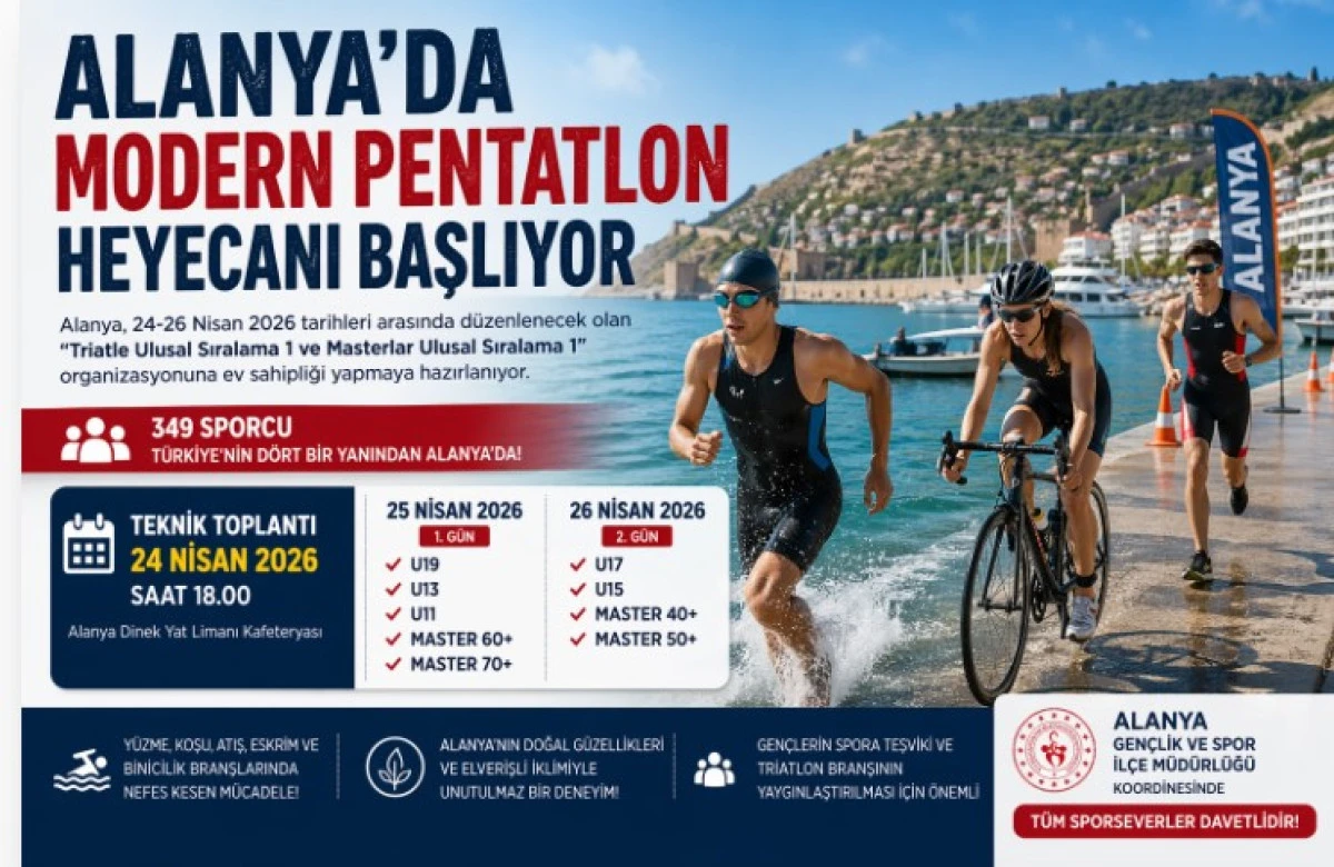 Alanya&rsquo;da Modern Pentatlon Heyecanı Başlıyor