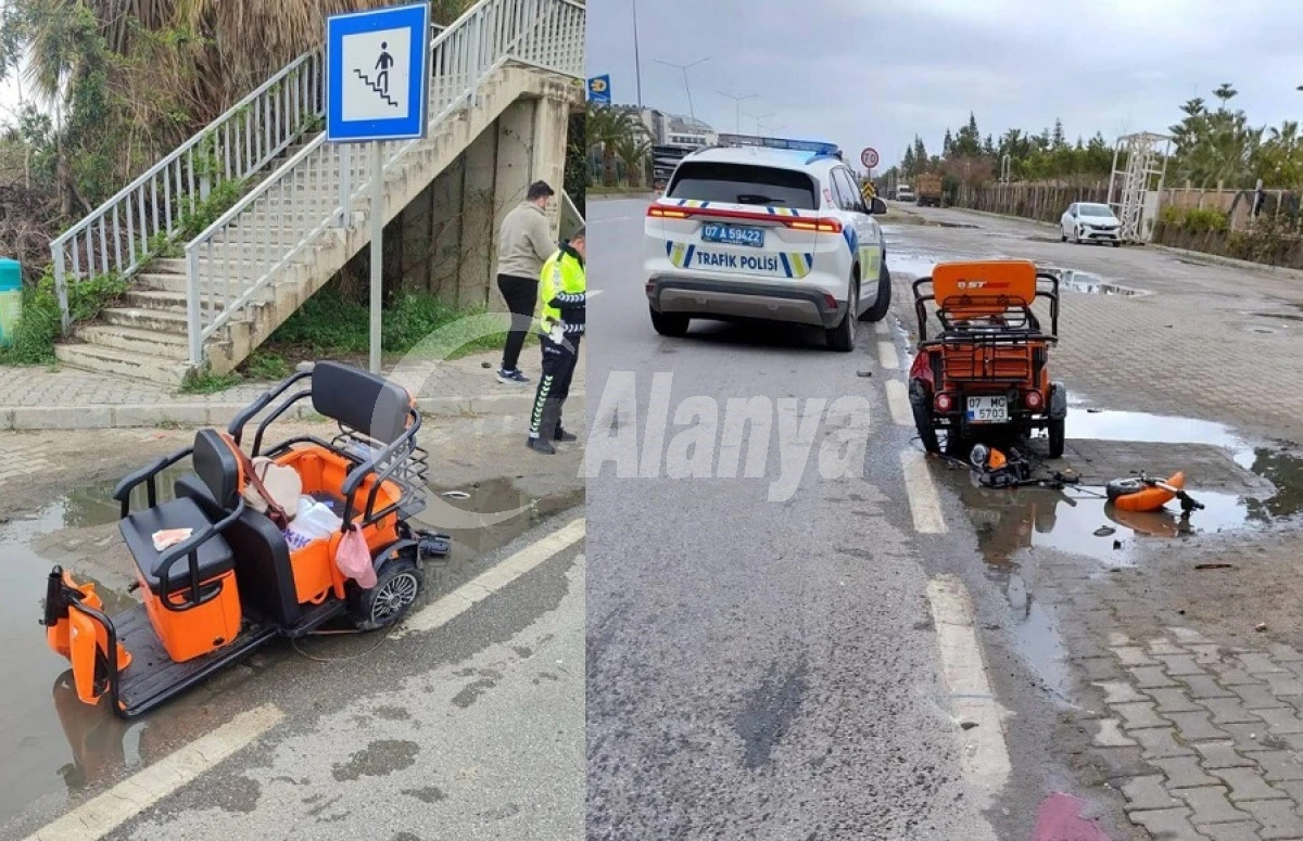 Alanya&rsquo;da vin&ccedil; ile elektrikli motosiklet &ccedil;arpıştı: 1 &ouml;l&uuml;