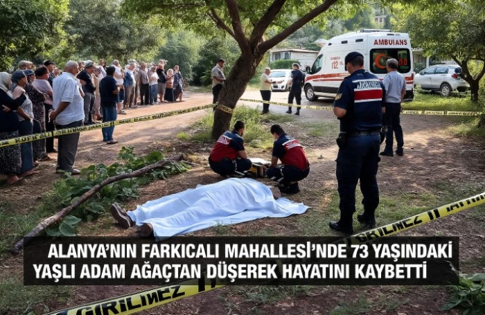Alanya&rsquo;nın Farkıcalı Mahallesi&rsquo;nde 73 Yaşındaki Ali &Ouml;zalp Ağa&ccedil;tan D&uuml;şerek Hayatını Kaybetti