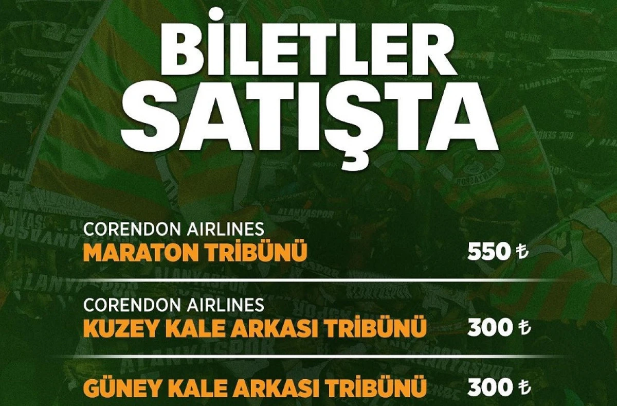 Alanyaspor-Konyaspor Ma&ccedil;ı Biletleri Satışa &Ccedil;ıktı