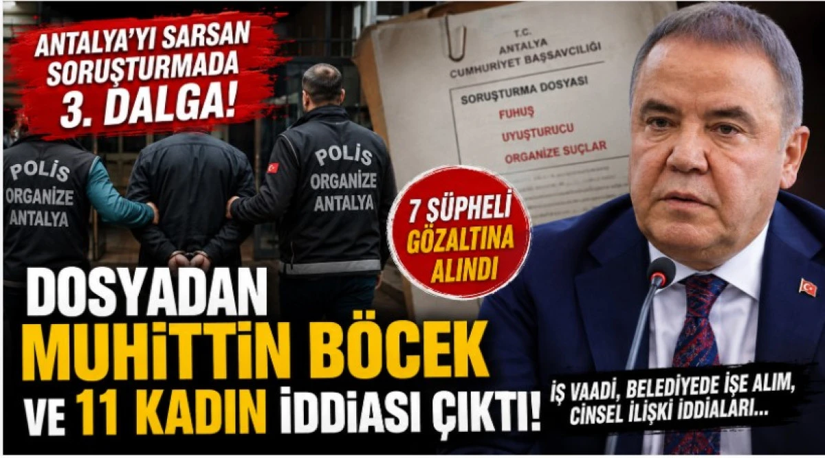 Antalya&rsquo;da fuhuş soruşturmasında 3. dalga: 7 ş&uuml;pheli g&ouml;zaltında