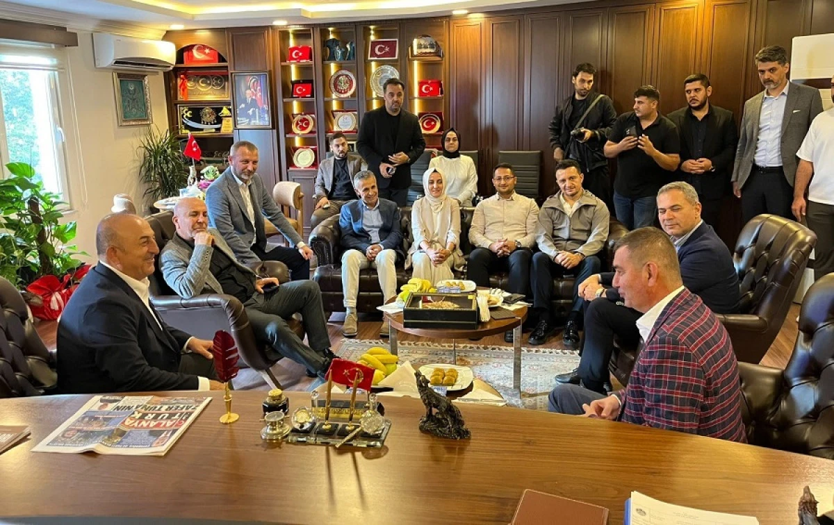 &Ccedil;avuşoğlu Ve Tavlı&rsquo;dan T&uuml;rkdoğan&rsquo;a Ziyaret
