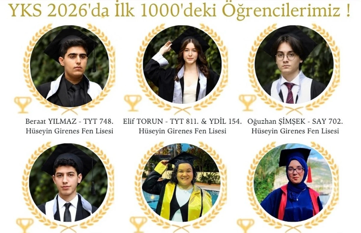 İlk 1000'e Girdiler! Alanya'nın YKS Şampiyonları Belli Oldu