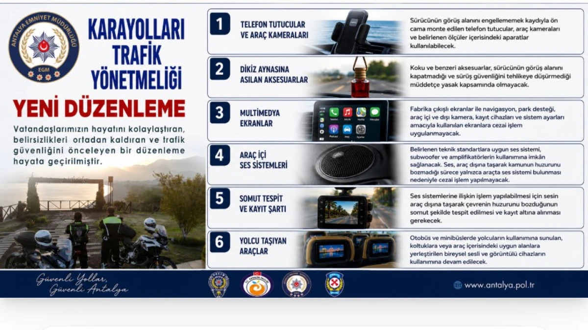 Karayolları Trafik Y&ouml;netmeliği'nde Yeni D&ouml;nem: Ara&ccedil; Kamerası, Telefon Tutucu ve Ses Sistemlerine D&uuml;zenleme