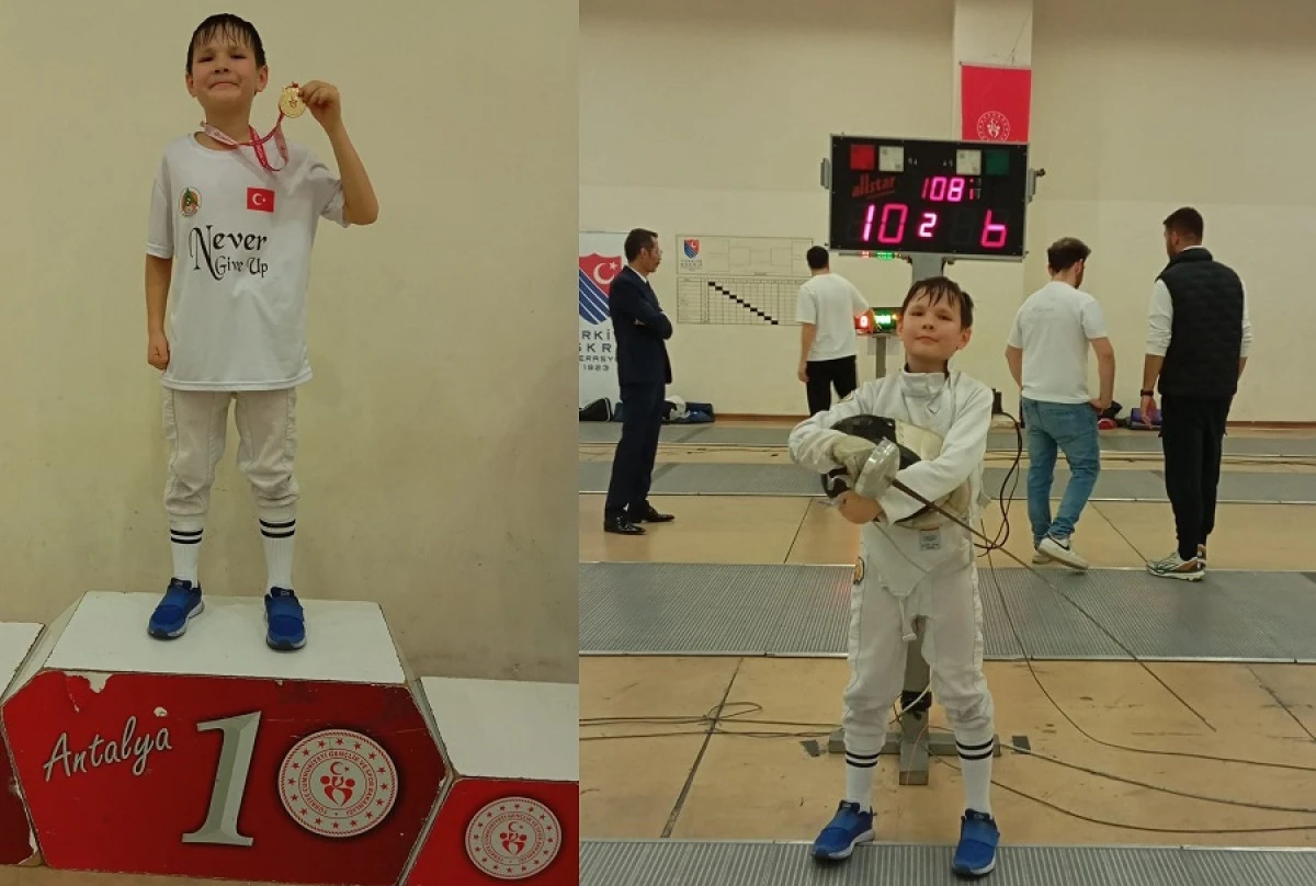 Mahmutlar Sel&ccedil;uklu Ortaokulu &Ouml;ğrencisinden Eskrimde Antalya Şampiyonluğu