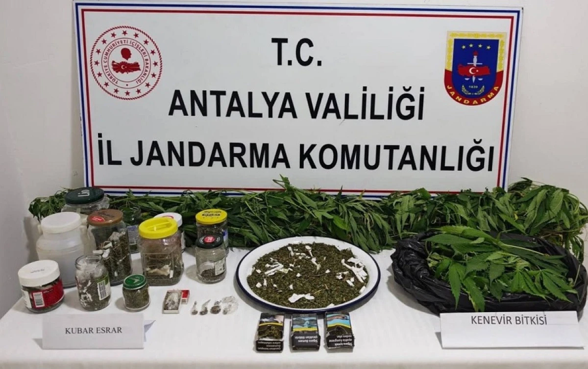 Manavgat'ta Uyuşturucu Operasyonu: 2 Kilo Esrar ve 130 K&ouml;k Kenevir Ele Ge&ccedil;irildi