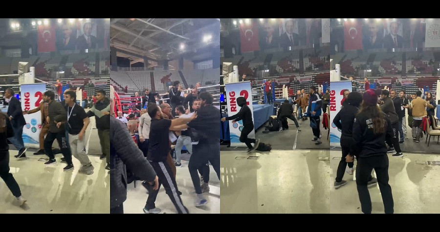 Spora Yakışmayan Görüntüler: Kick Boks Maçında İstenmeyen Kavga