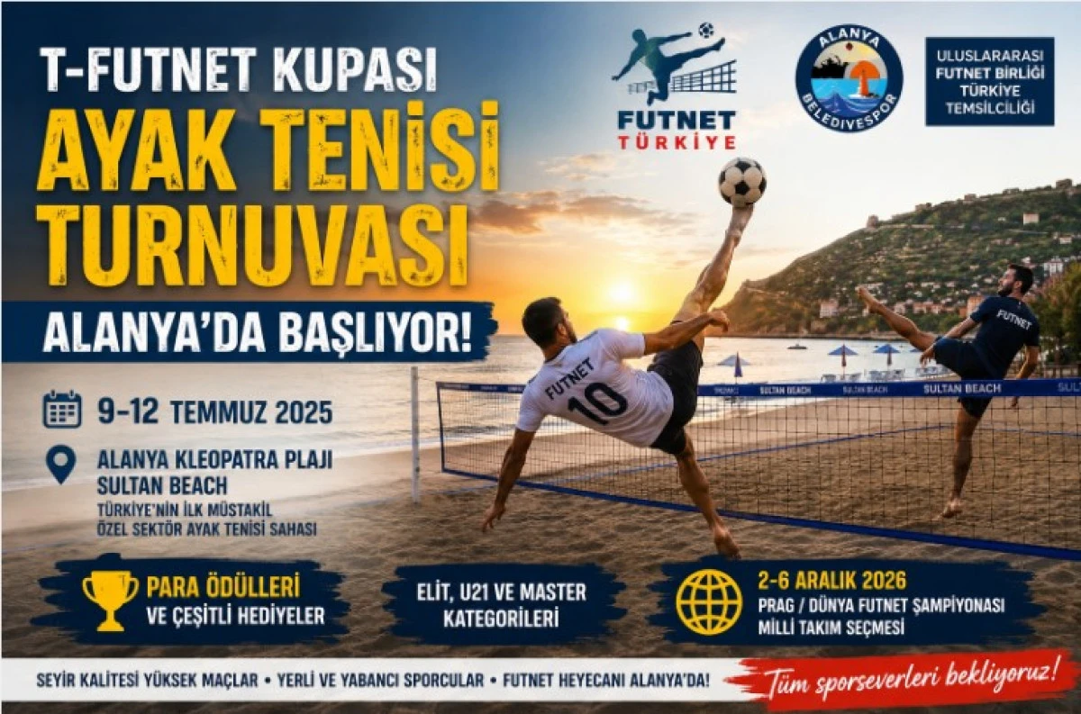 T-Futnet Kupası Ayak Tenisi Turnuvası Alanya&rsquo;da Başlıyor