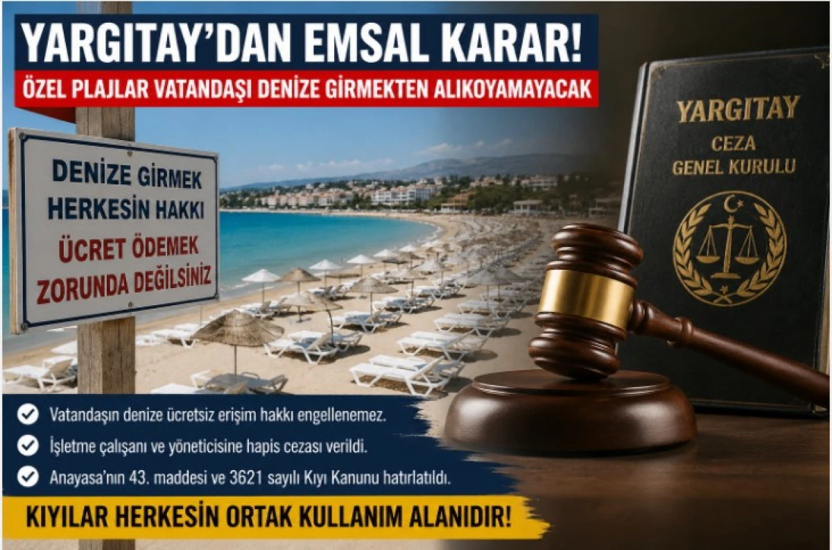 Yargıtay'dan Emsal Karar: &Ouml;zel Plajlar Vatandaşı Denize Girmekten Alıkoyamayacak