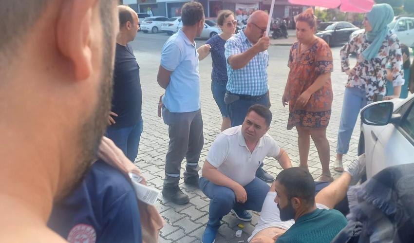 Rektor Türkdoğan ga førstehjelp til sjåføren som ble skadet i ulykken i Alanya